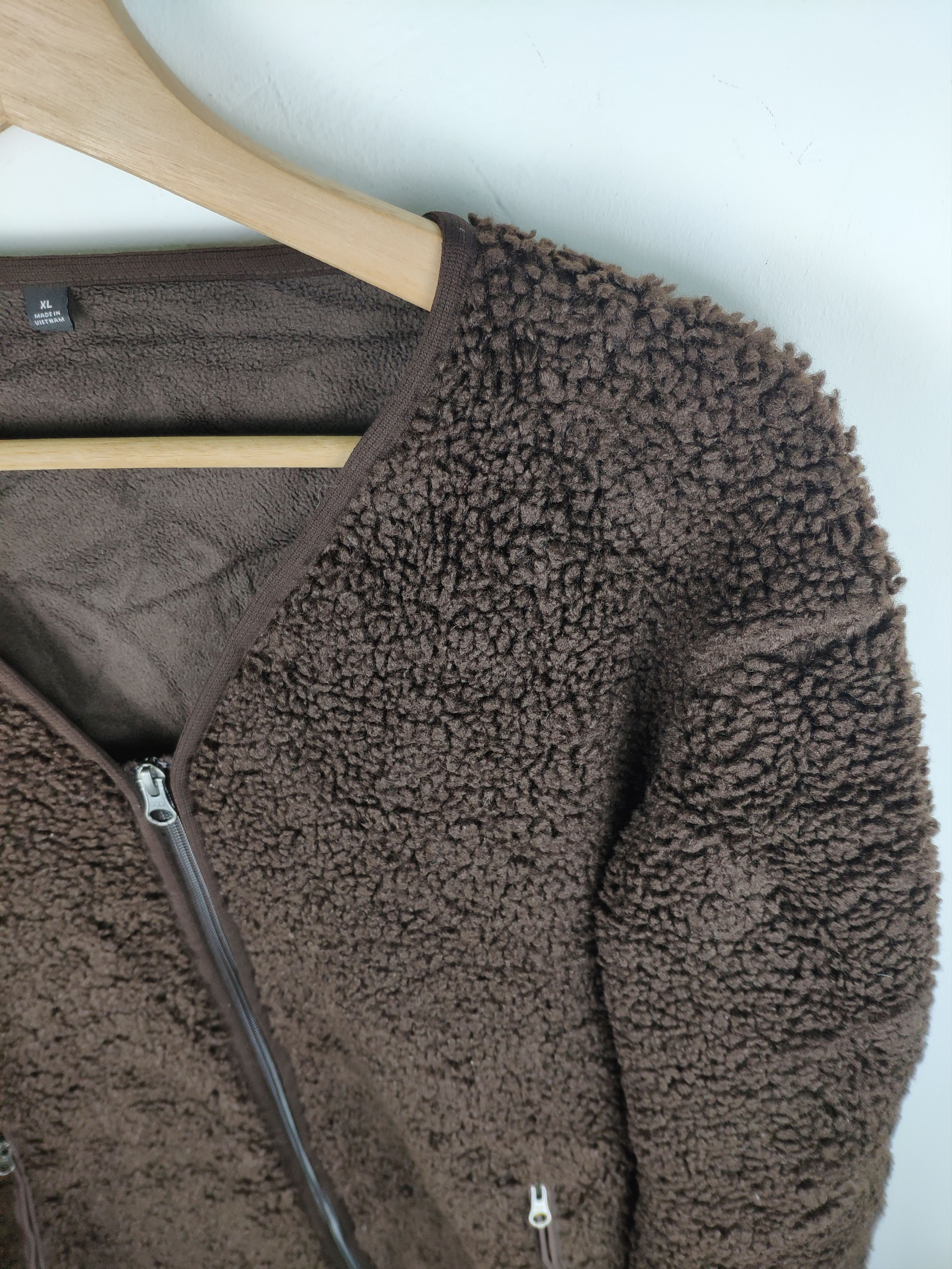 Japanese Brand × Uniqlo 🇯🇵 Uniqlo Cropped Cardigan Fleece Sherpa Size US L / EU 52-54 / 3 - 4 Thumbnail
