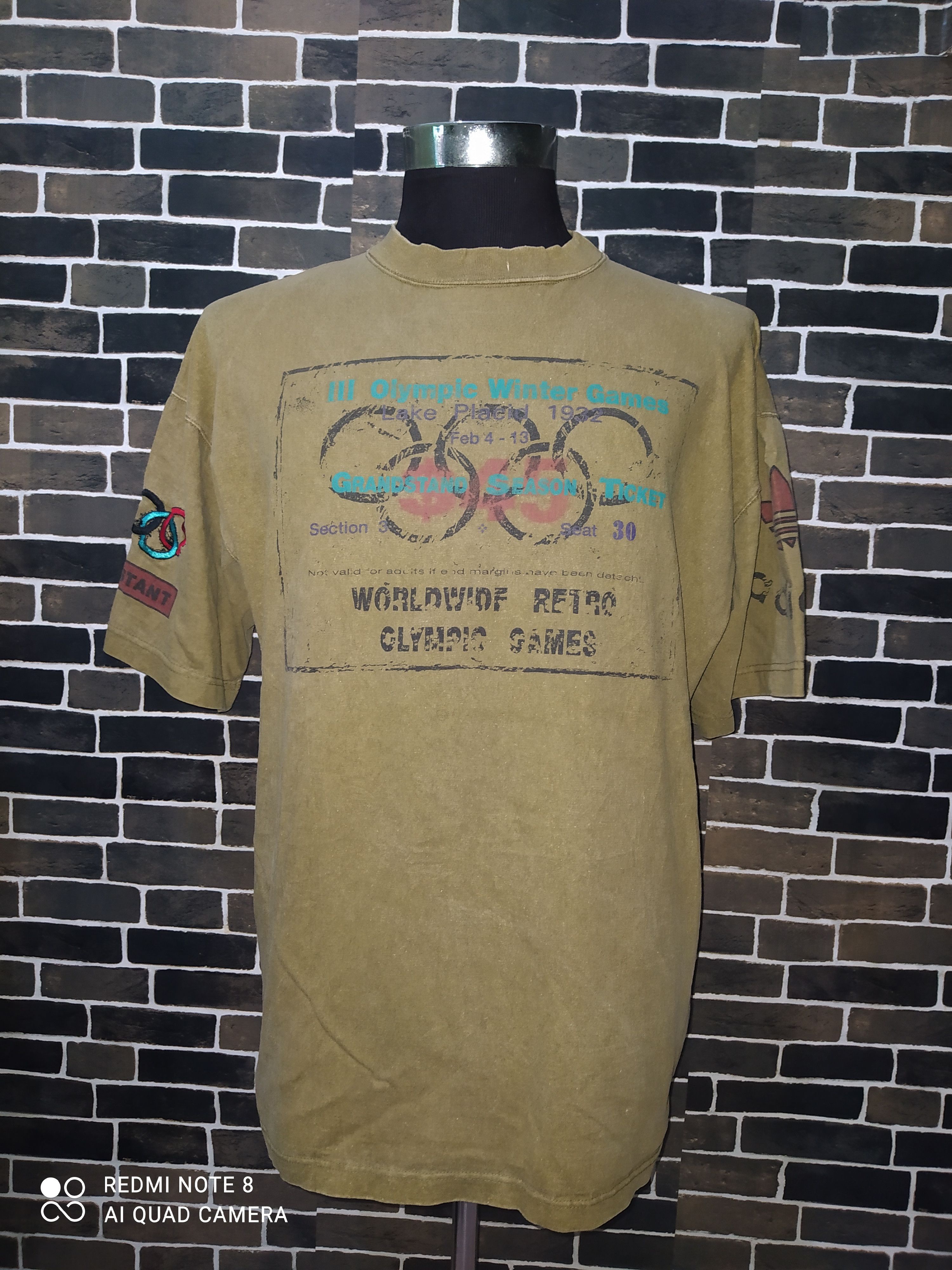 Vintage Rare 90s Adidas Olympic Winter Games T shirt