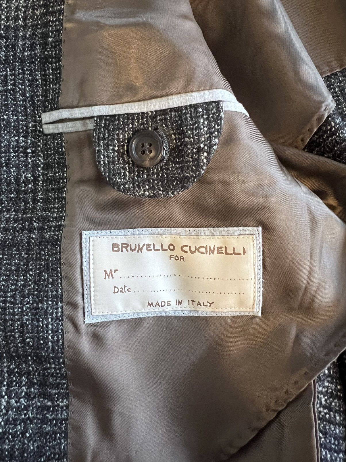 Brunello Cucinelli $4K+ wool/silk/cashmere blazer, IT50, Italy Size 40R - 14 Thumbnail