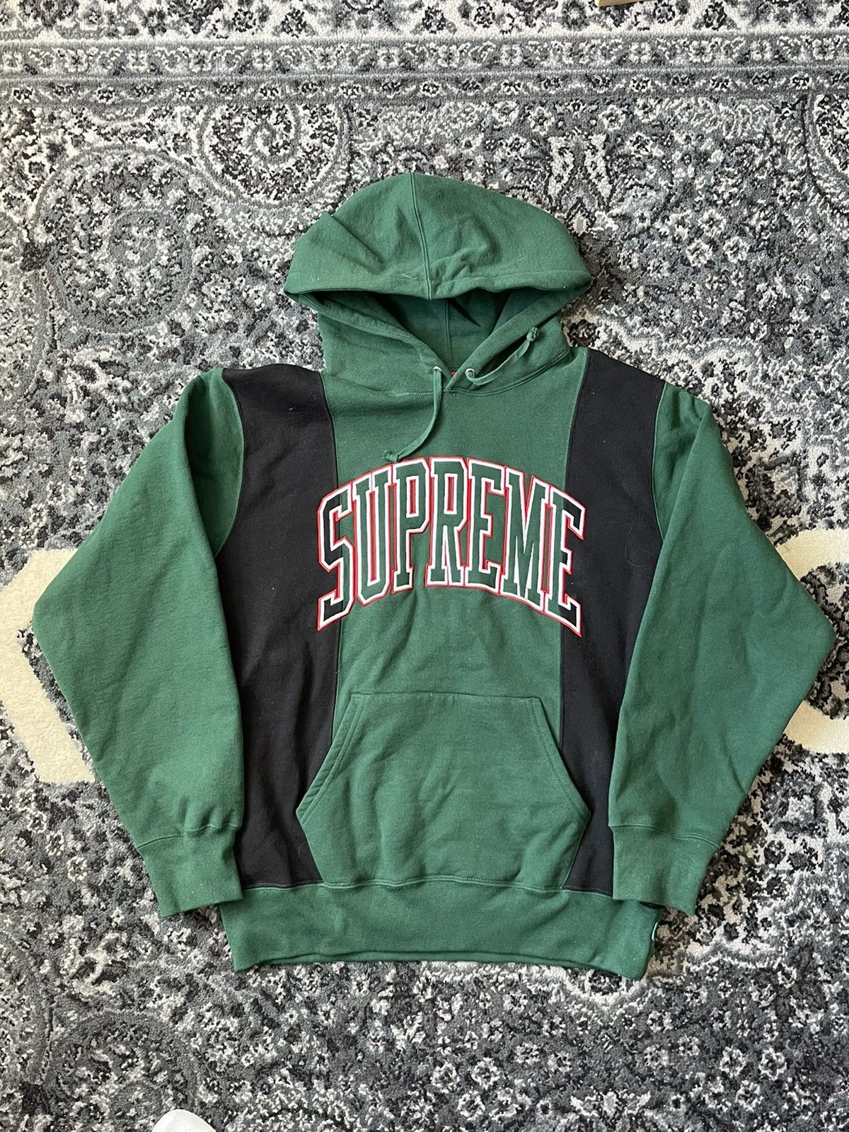 Supreme Paneled Arc Hooded Sweatshirt Black