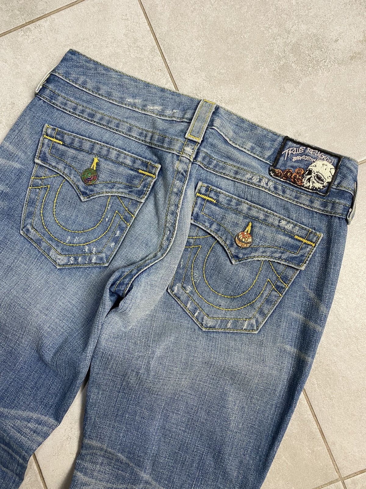 True Religion Authentic True Religion 28 Vintage Y2K Drip Denim Pants Size US 28 / EU 44 - 3 Thumbnail