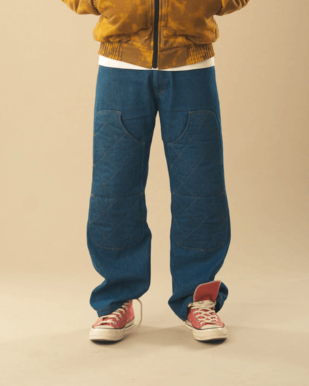 Padded Denim Jeans