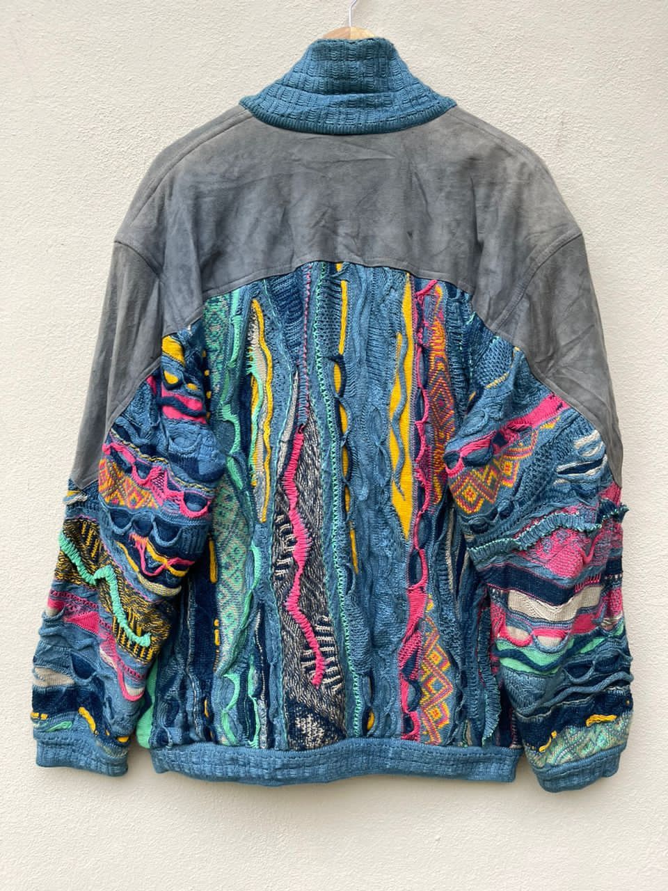 Coogi × Vintage Coogi Suede Knit Jacket Size US L / EU 52-54 / 3 - 14 Thumbnail