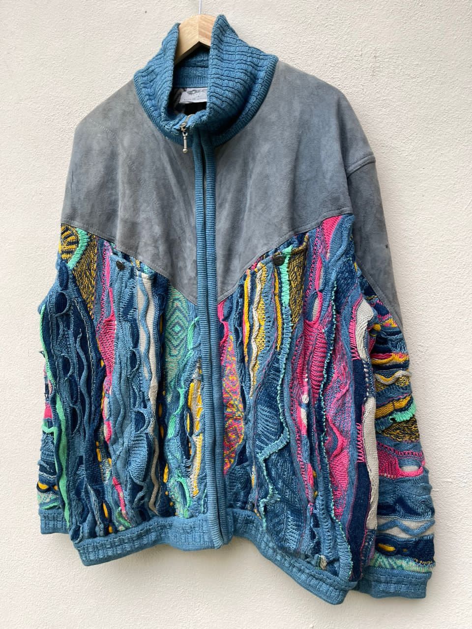 Coogi × Vintage Coogi Suede Knit Jacket Size US L / EU 52-54 / 3 - 3 Thumbnail