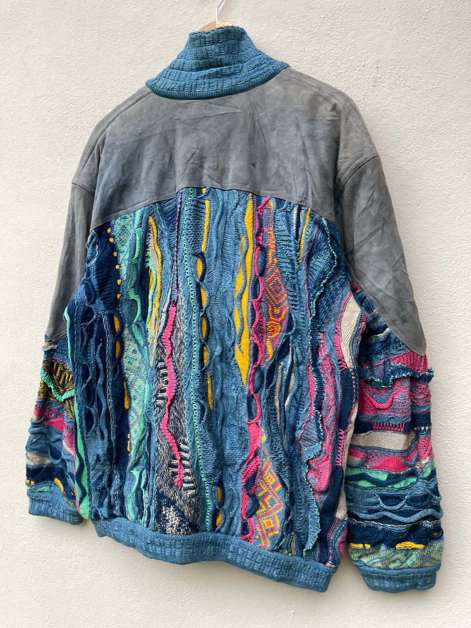 Coogi × Vintage Coogi Suede Knit Jacket Size US L / EU 52-54 / 3 - 12 Thumbnail