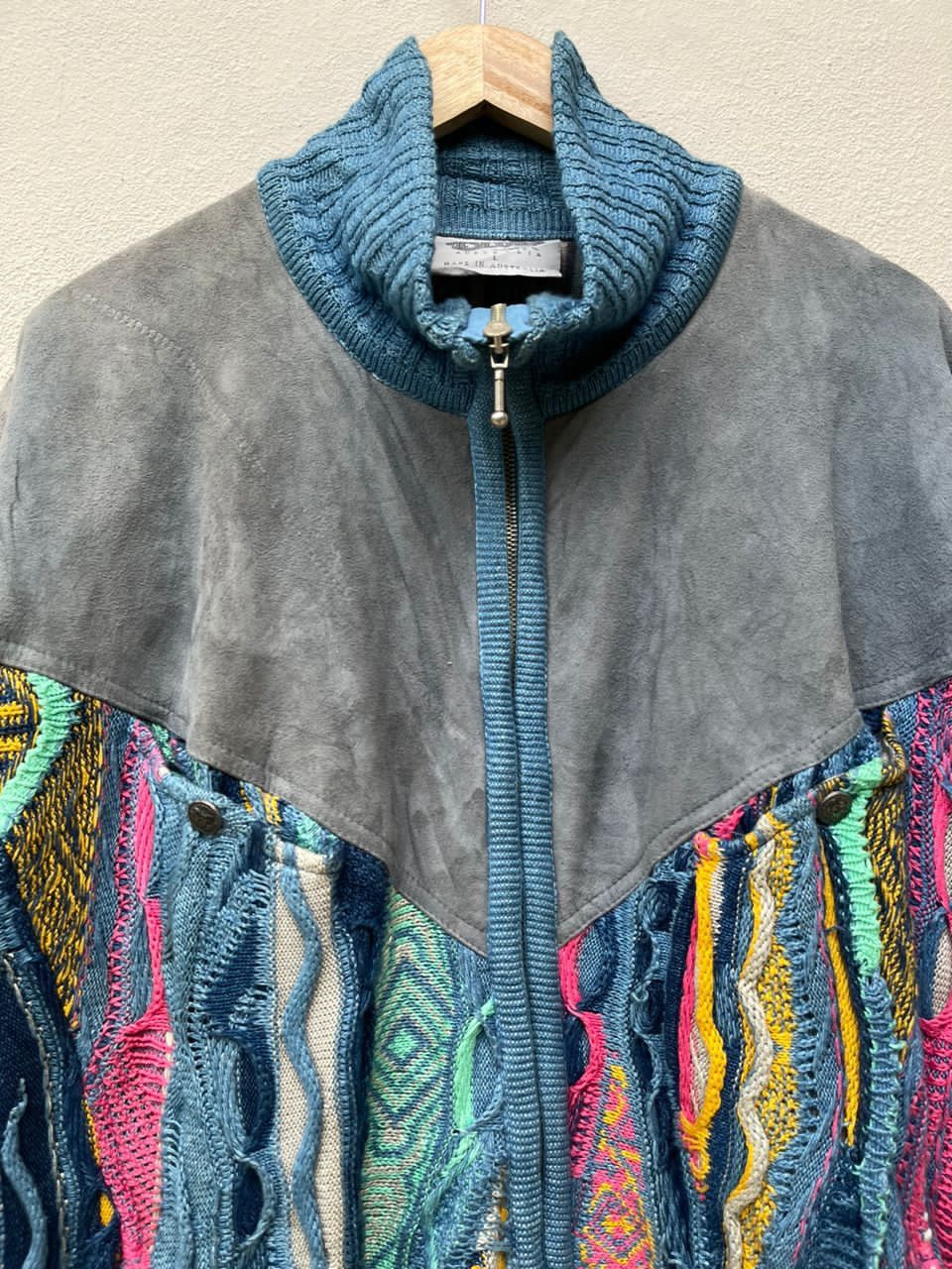 Coogi × Vintage Coogi Suede Knit Jacket Size US L / EU 52-54 / 3 - 7 Thumbnail