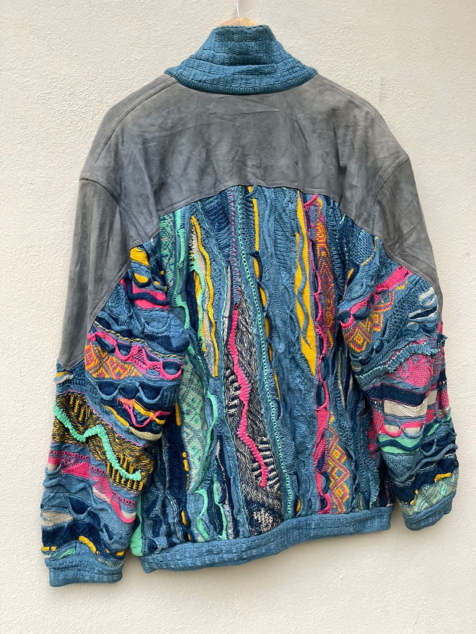 Coogi × Vintage Coogi Suede Knit Jacket Size US L / EU 52-54 / 3 - 15 Thumbnail