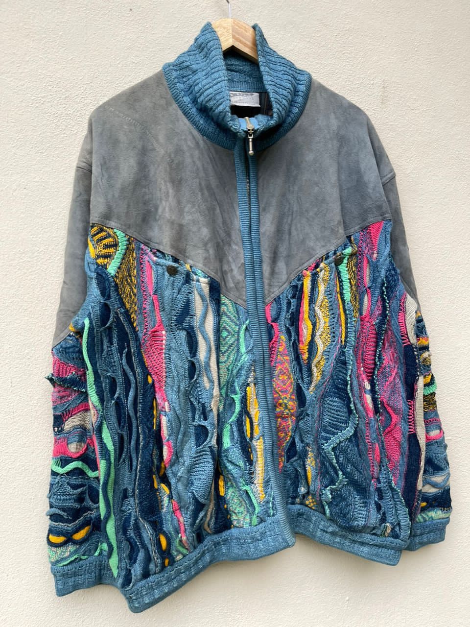 Coogi × Vintage Coogi Suede Knit Jacket Size US L / EU 52-54 / 3 - 2 Thumbnail