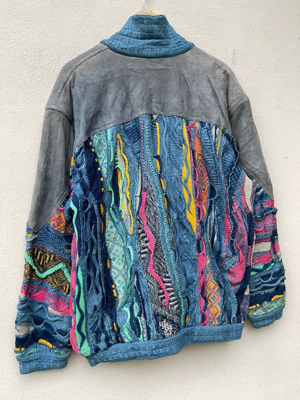 Coogi × Vintage Coogi Suede Knit Jacket Size US L / EU 52-54 / 3 - 13 Thumbnail