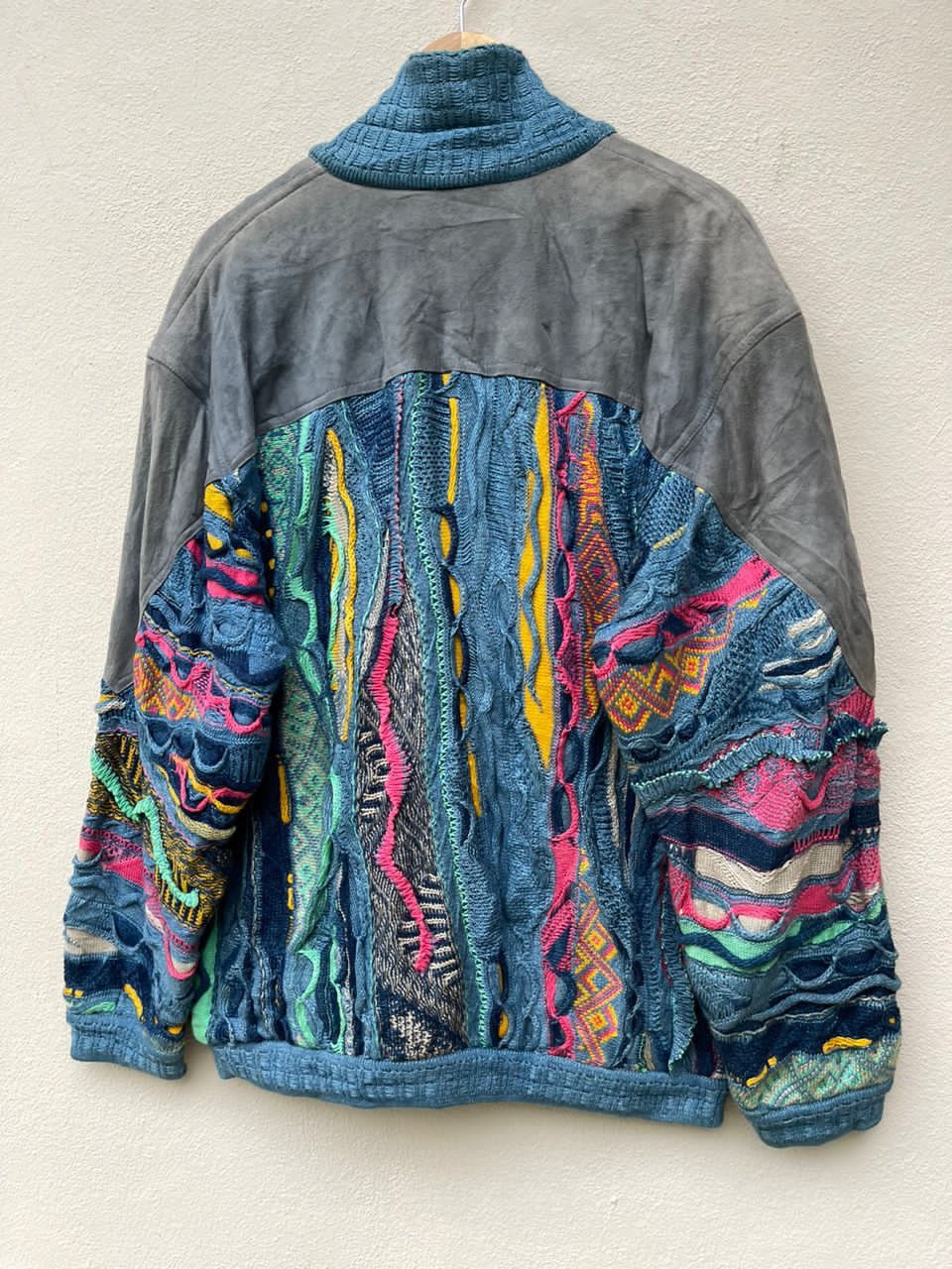Coogi × Vintage Coogi Suede Knit Jacket Size US L / EU 52-54 / 3 - 16 Thumbnail
