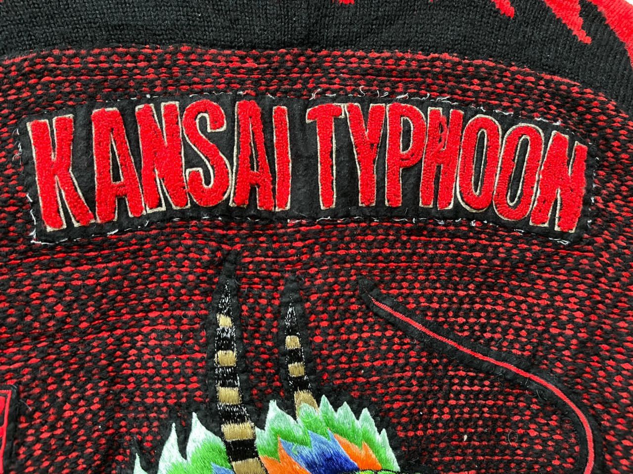 Japanese Brand × Kansai Yamamoto × Vintage Kansai Yamamoto Typhoon Embroidered Dragon Logo Knit Jacket Size US L / EU 52-54 / 3 - 13 Thumbnail