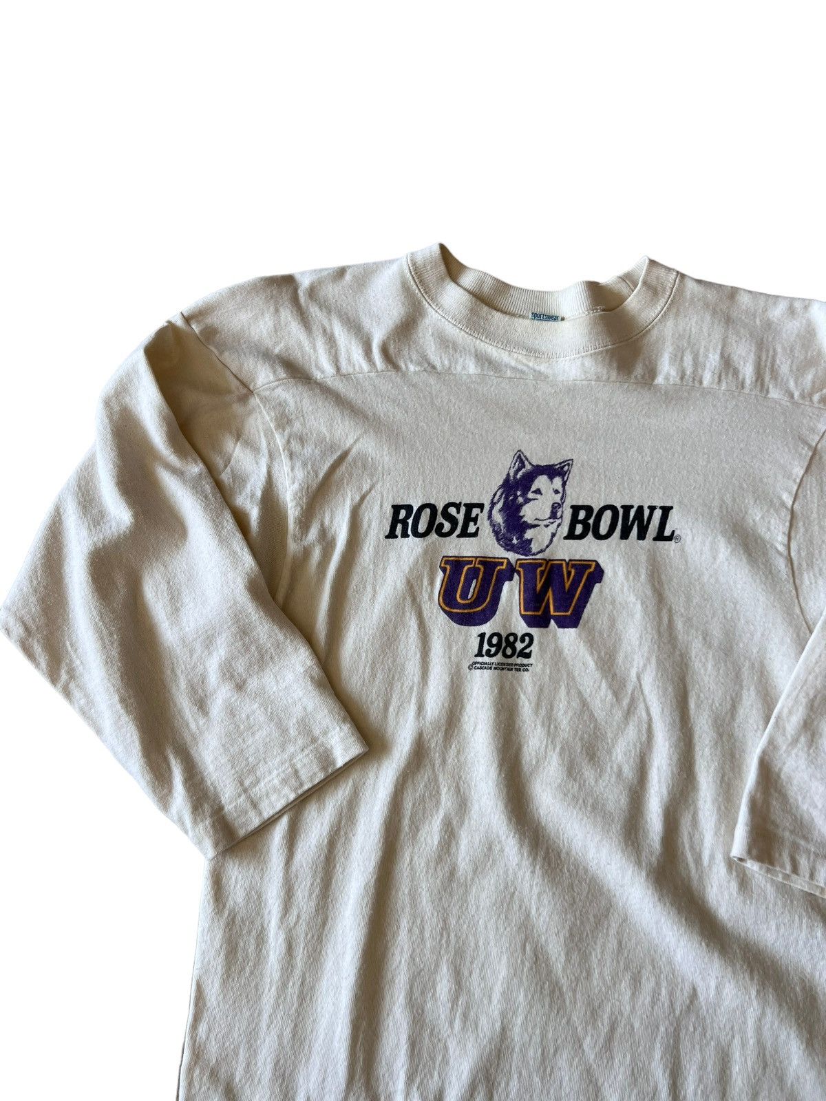 Vintage Vintage 1982 Rose Bowl Washington Huskies Long Sleeve Shirt Size US M / EU 48-50 / 2 - 2 Thumbnail
