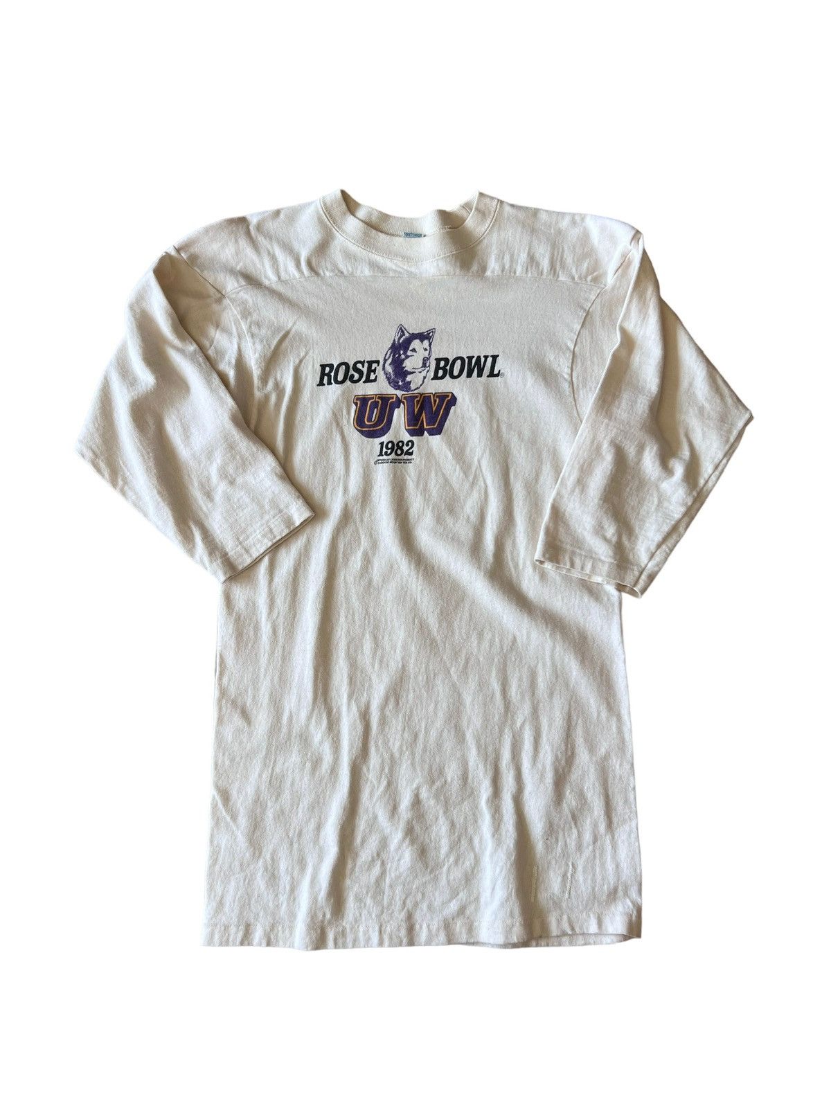 Vintage Vintage 1982 Rose Bowl Washington Huskies Long Sleeve Shirt Size US M / EU 48-50 / 2 - 3 Thumbnail