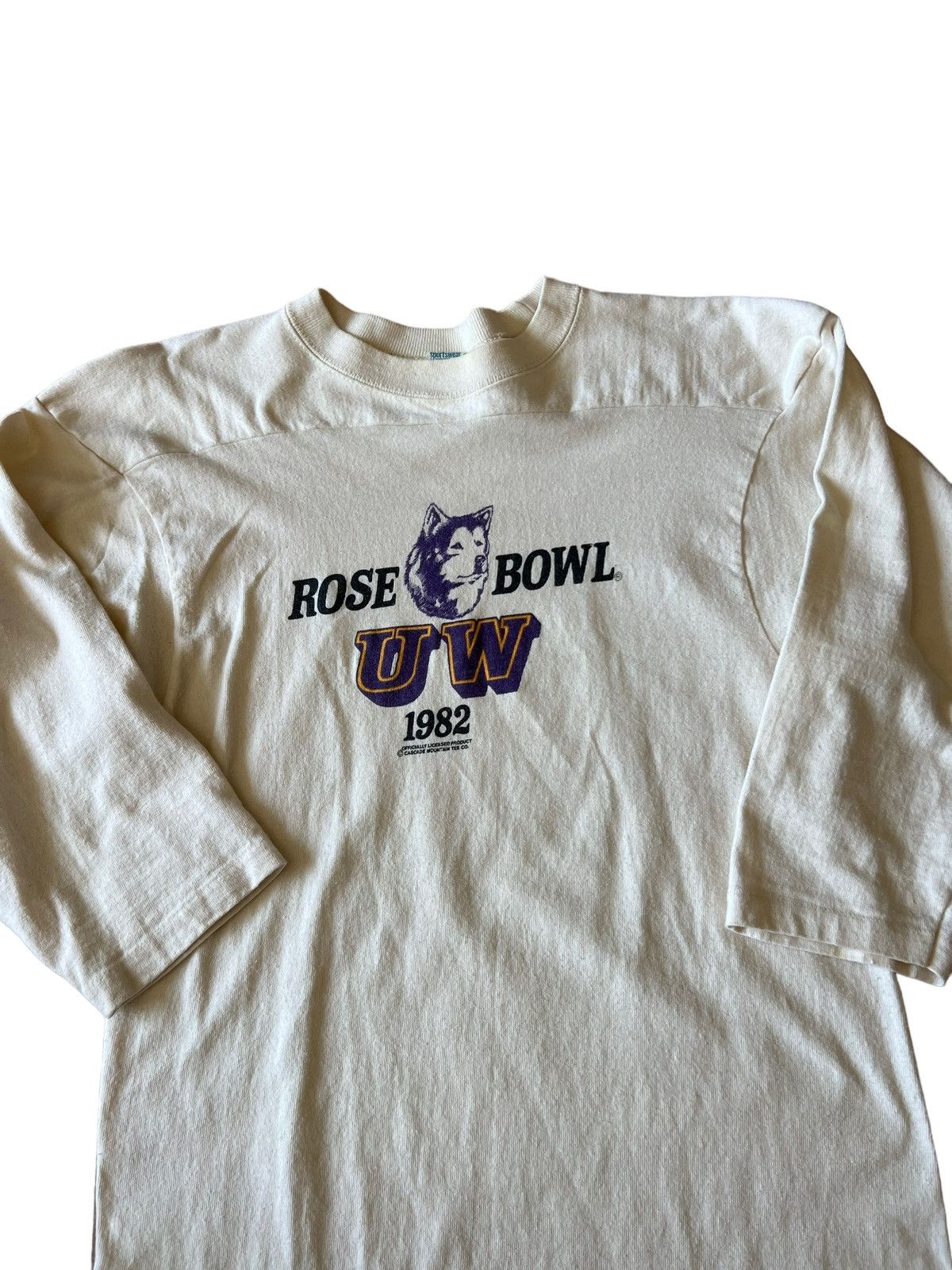 Vintage Vintage 1982 Rose Bowl Washington Huskies Long Sleeve Shirt Size US M / EU 48-50 / 2 - 1 Thumbnail