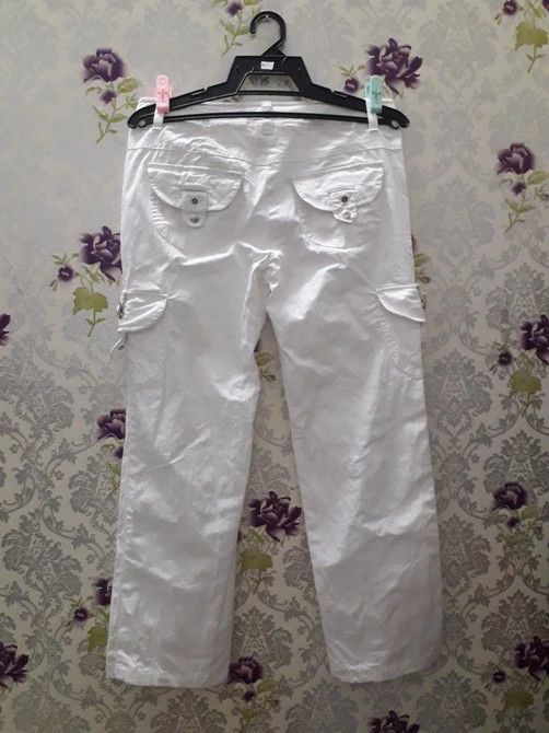 Japanese Brand JACK&JILL WHITE CARGO PANTS MULTI POCKET Size US 31 - 6 Thumbnail
