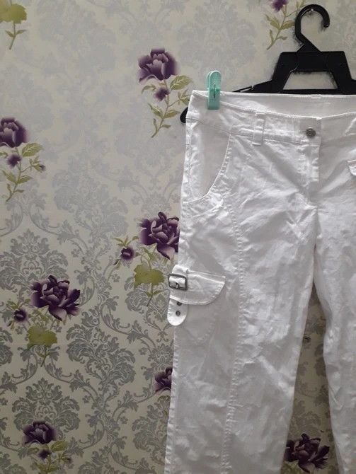 Japanese Brand JACK&JILL WHITE CARGO PANTS MULTI POCKET Size US 31 - 3 Thumbnail