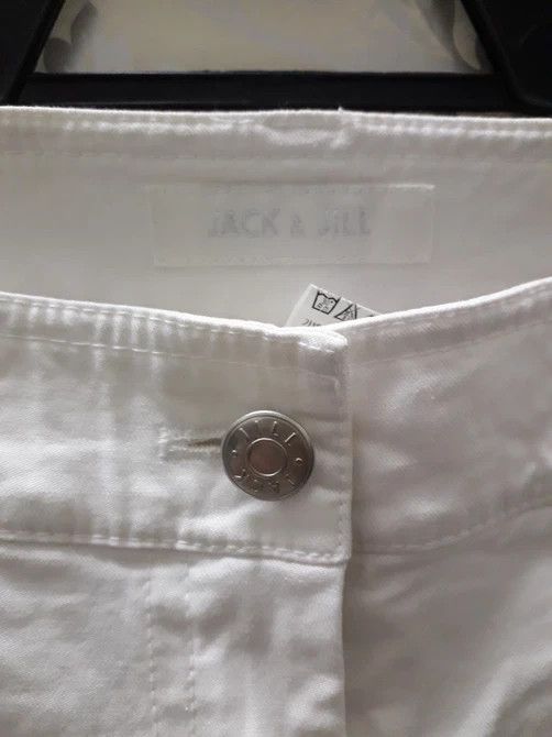 Japanese Brand JACK&JILL WHITE CARGO PANTS MULTI POCKET Size US 31 - 7 Thumbnail