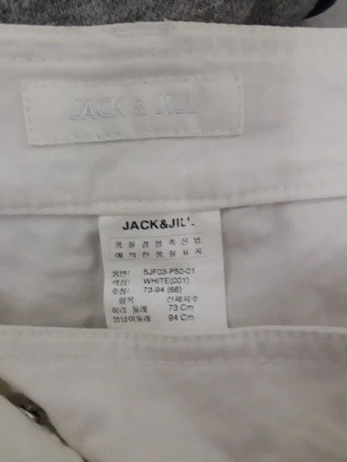 Japanese Brand JACK&JILL WHITE CARGO PANTS MULTI POCKET Size US 31 - 8 Thumbnail
