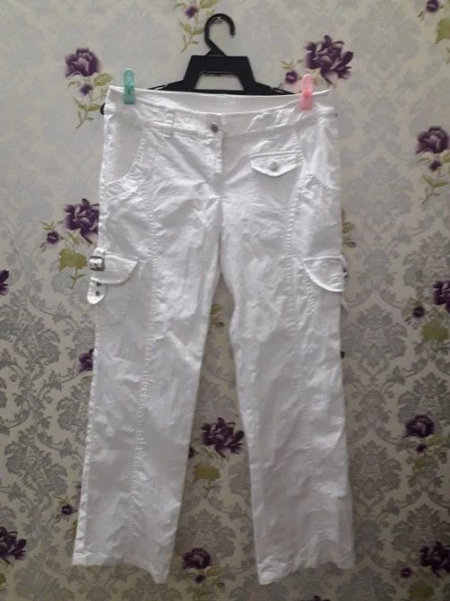 Japanese Brand JACK&JILL WHITE CARGO PANTS MULTI POCKET Size US 31 - 1 Thumbnail
