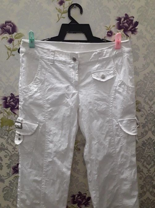 Japanese Brand JACK&JILL WHITE CARGO PANTS MULTI POCKET Size US 31 - 2 Thumbnail