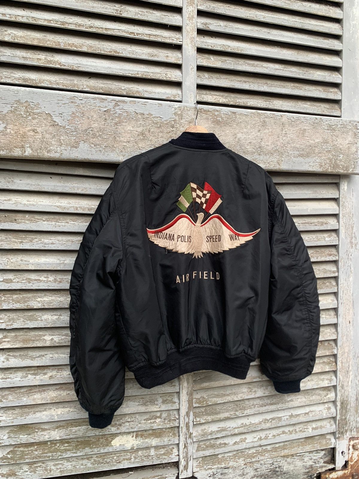 Vintage 👹Vintage INDIANA POLIS SPEED WAY AIR FIELD JACKET Size US L / EU 52-54 / 3 - 11 Thumbnail