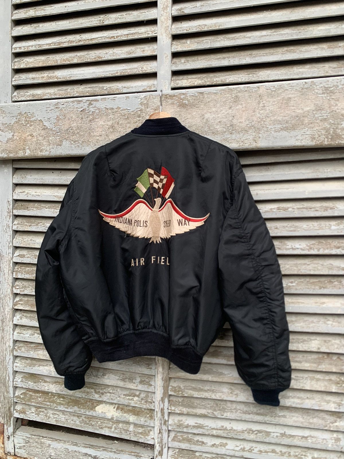 Vintage 👹Vintage INDIANA POLIS SPEED WAY AIR FIELD JACKET Size US L / EU 52-54 / 3 - 2 Thumbnail