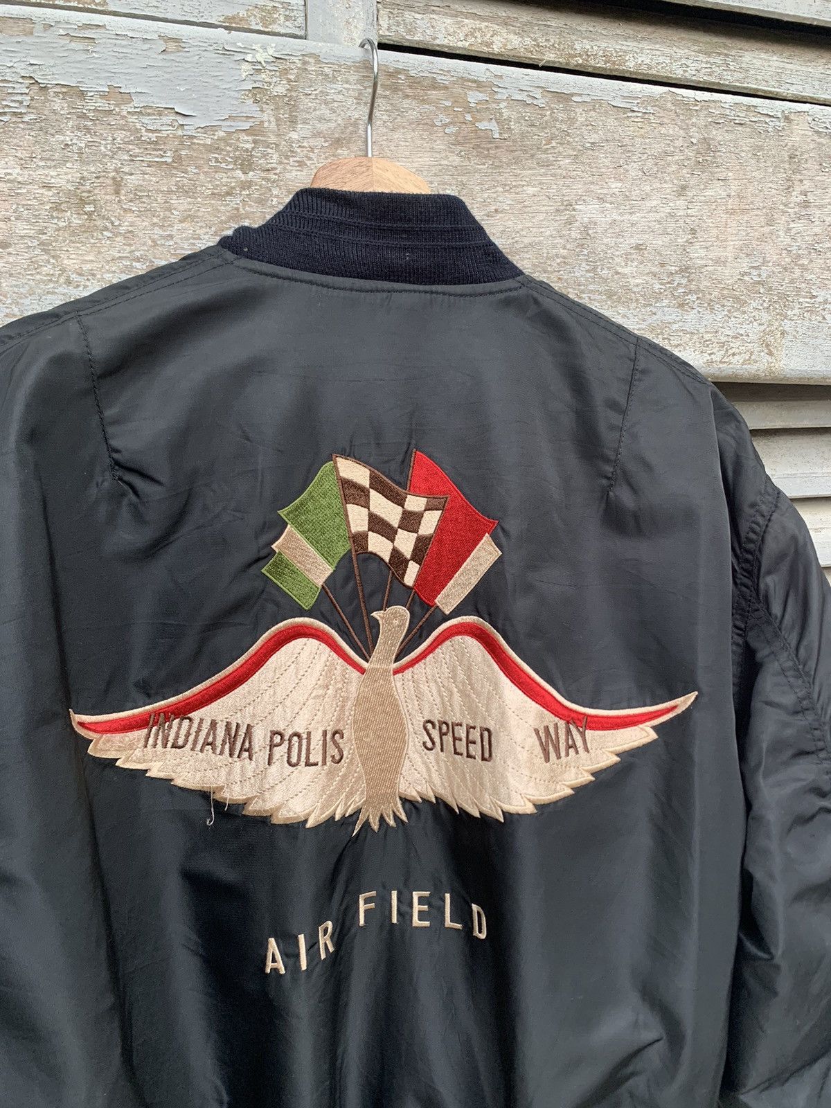 Vintage 👹Vintage INDIANA POLIS SPEED WAY AIR FIELD JACKET Size US L / EU 52-54 / 3 - 12 Thumbnail