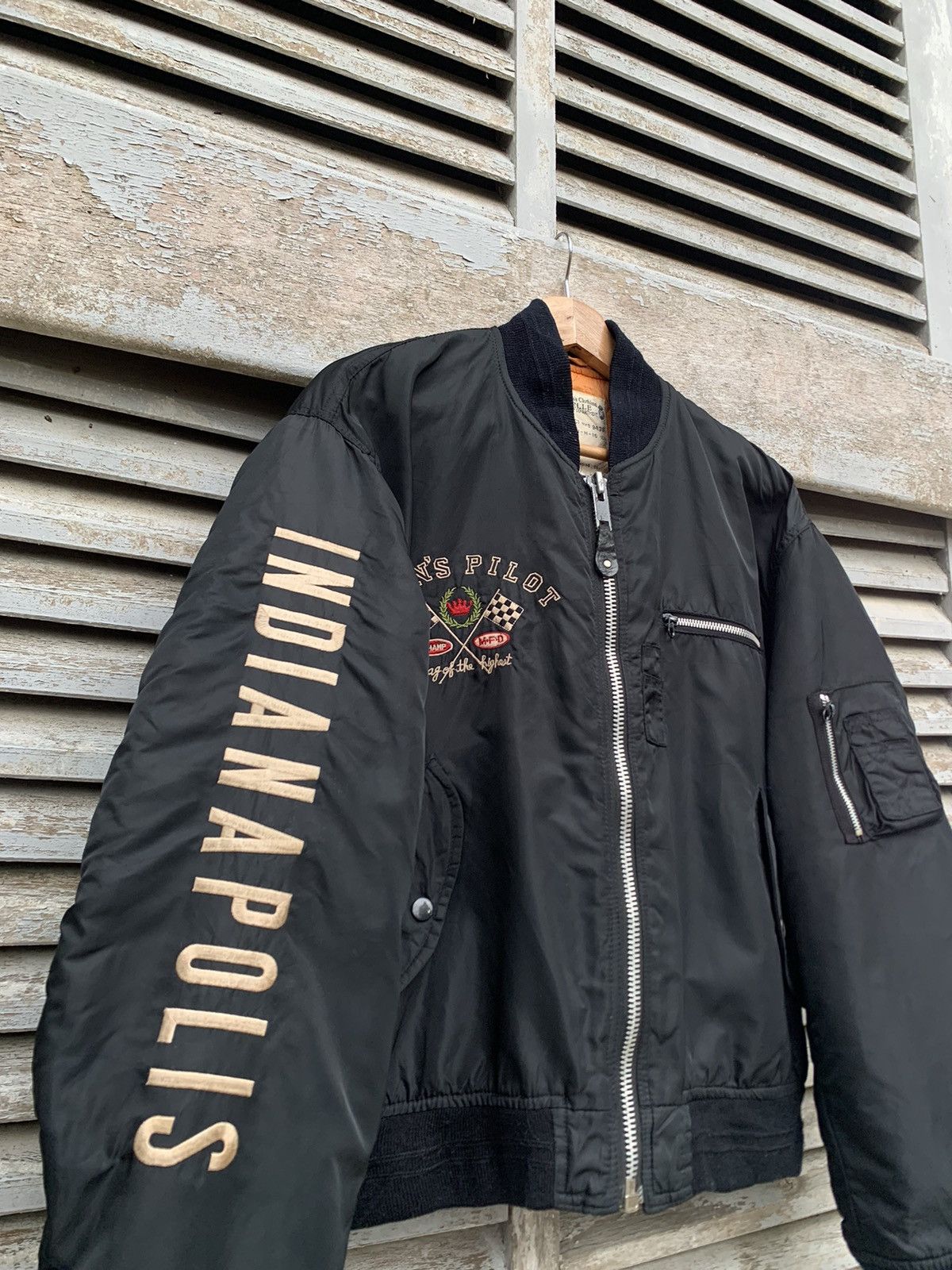 Vintage 👹Vintage INDIANA POLIS SPEED WAY AIR FIELD JACKET Size US L / EU 52-54 / 3 - 6 Thumbnail