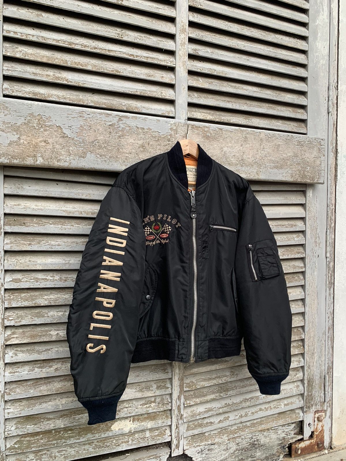 Vintage 👹Vintage INDIANA POLIS SPEED WAY AIR FIELD JACKET Size US L / EU 52-54 / 3 - 5 Thumbnail