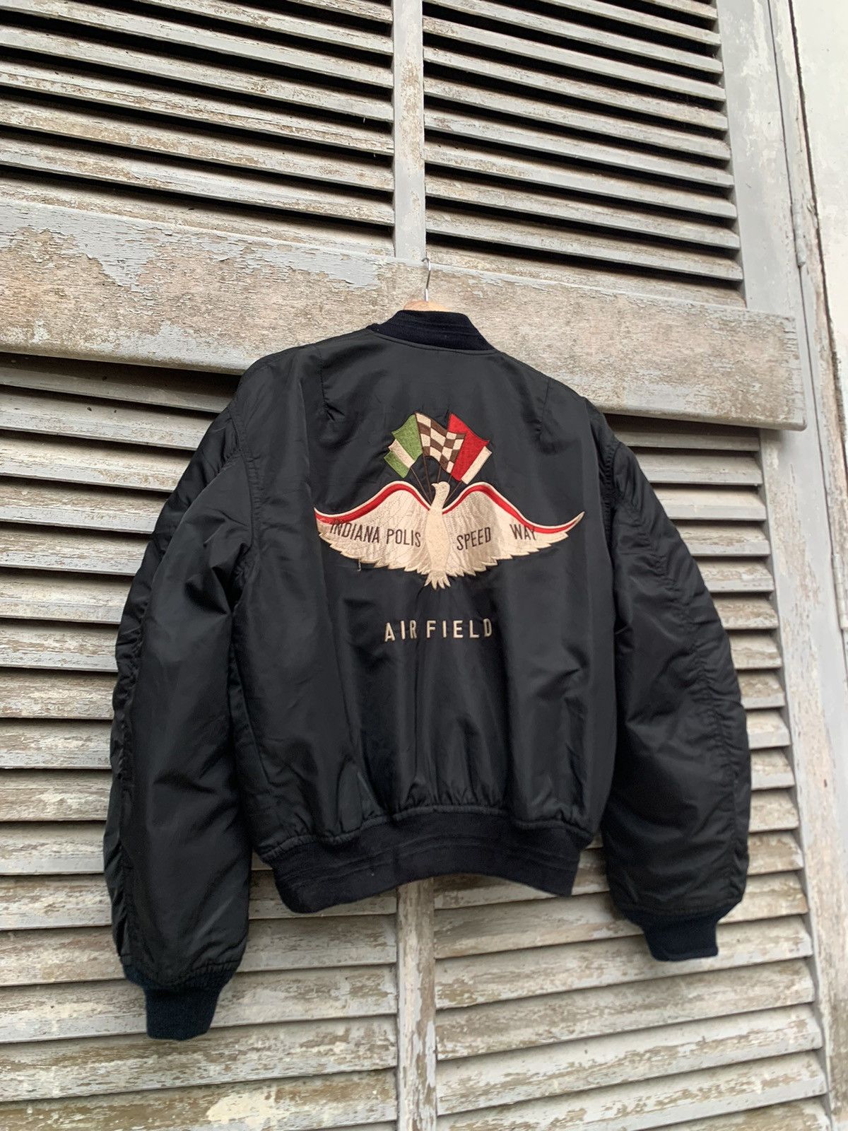 Vintage 👹Vintage INDIANA POLIS SPEED WAY AIR FIELD JACKET Size US L / EU 52-54 / 3 - 13 Thumbnail
