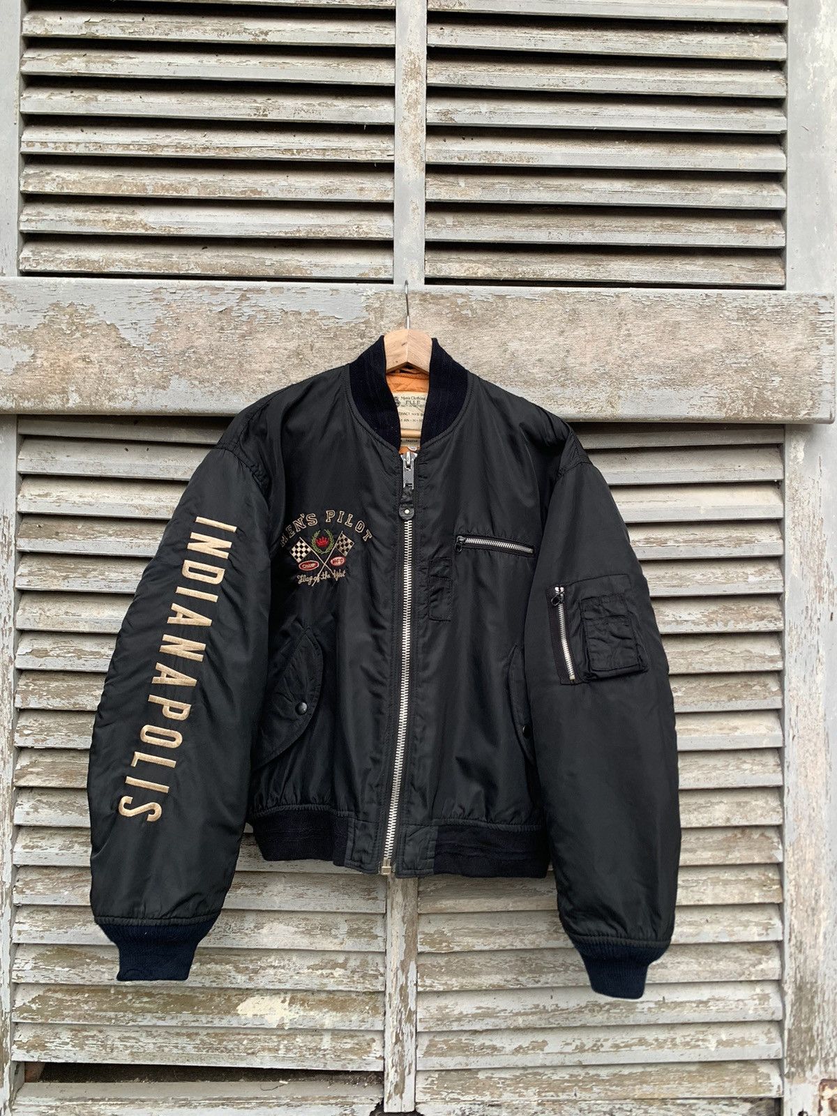 Vintage 👹Vintage INDIANA POLIS SPEED WAY AIR FIELD JACKET Size US L / EU 52-54 / 3 - 3 Thumbnail