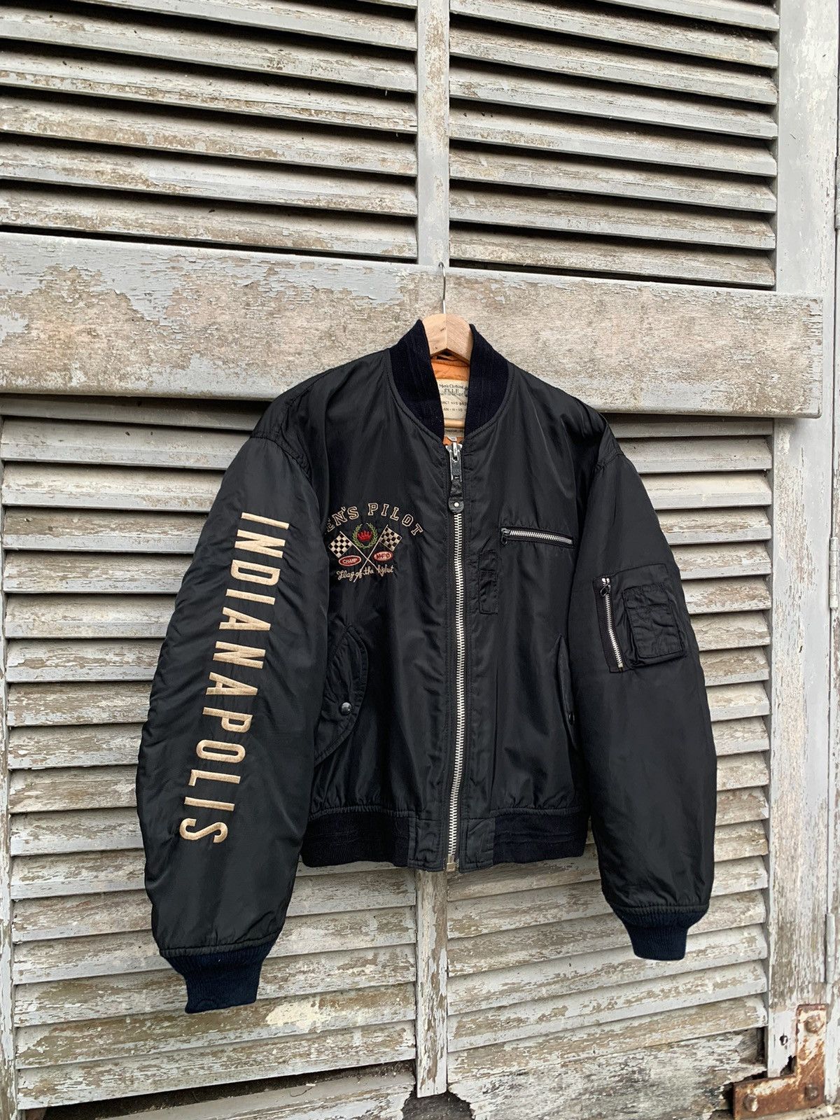 Vintage 👹Vintage INDIANA POLIS SPEED WAY AIR FIELD JACKET Size US L / EU 52-54 / 3 - 8 Thumbnail