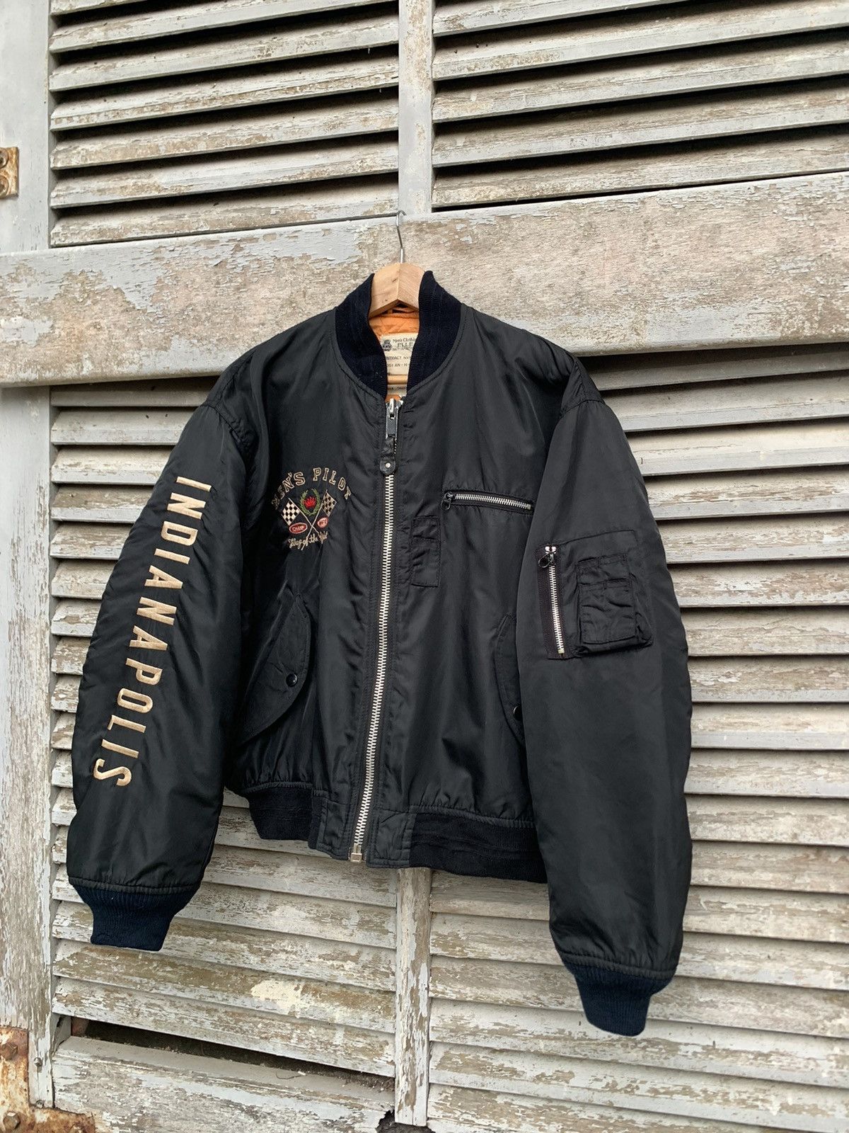 Vintage 👹Vintage INDIANA POLIS SPEED WAY AIR FIELD JACKET Size US L / EU 52-54 / 3 - 4 Thumbnail
