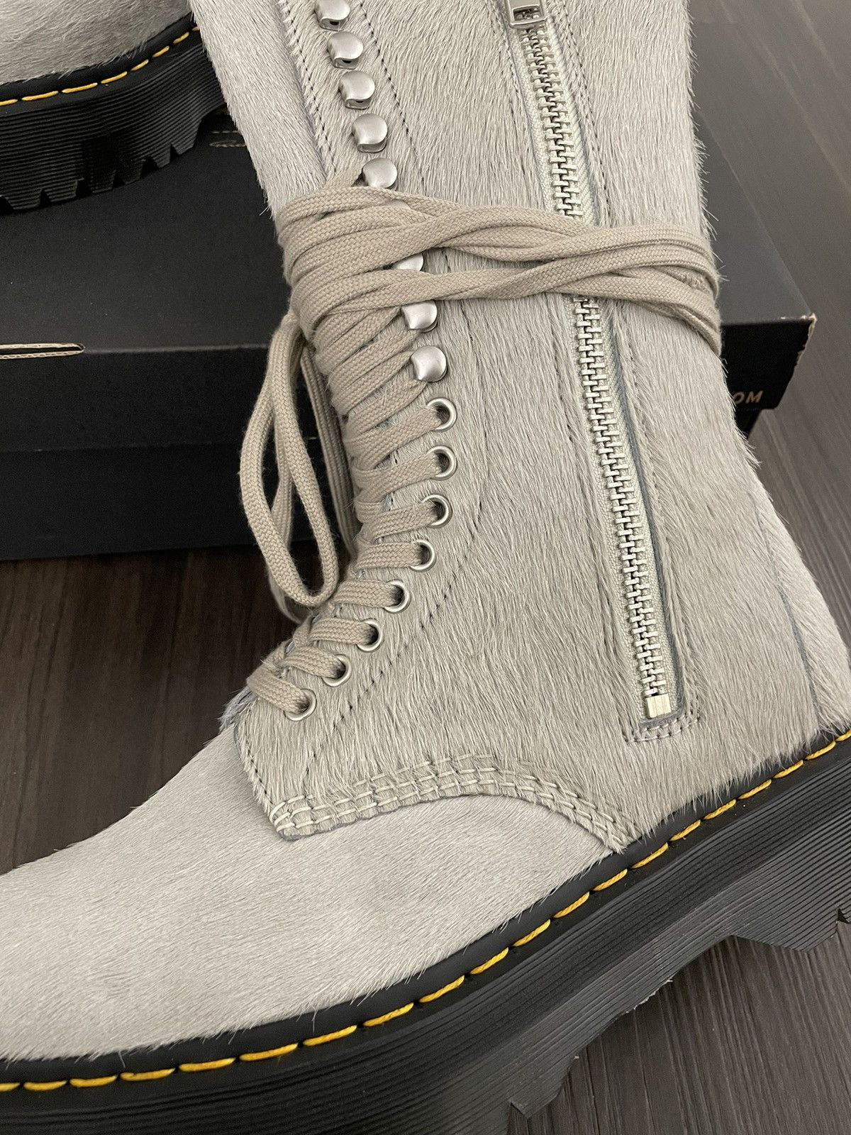 Dr. Martens × Rick Owens Pony Hair Boots Size US 11 / EU 44 - 2 Thumbnail