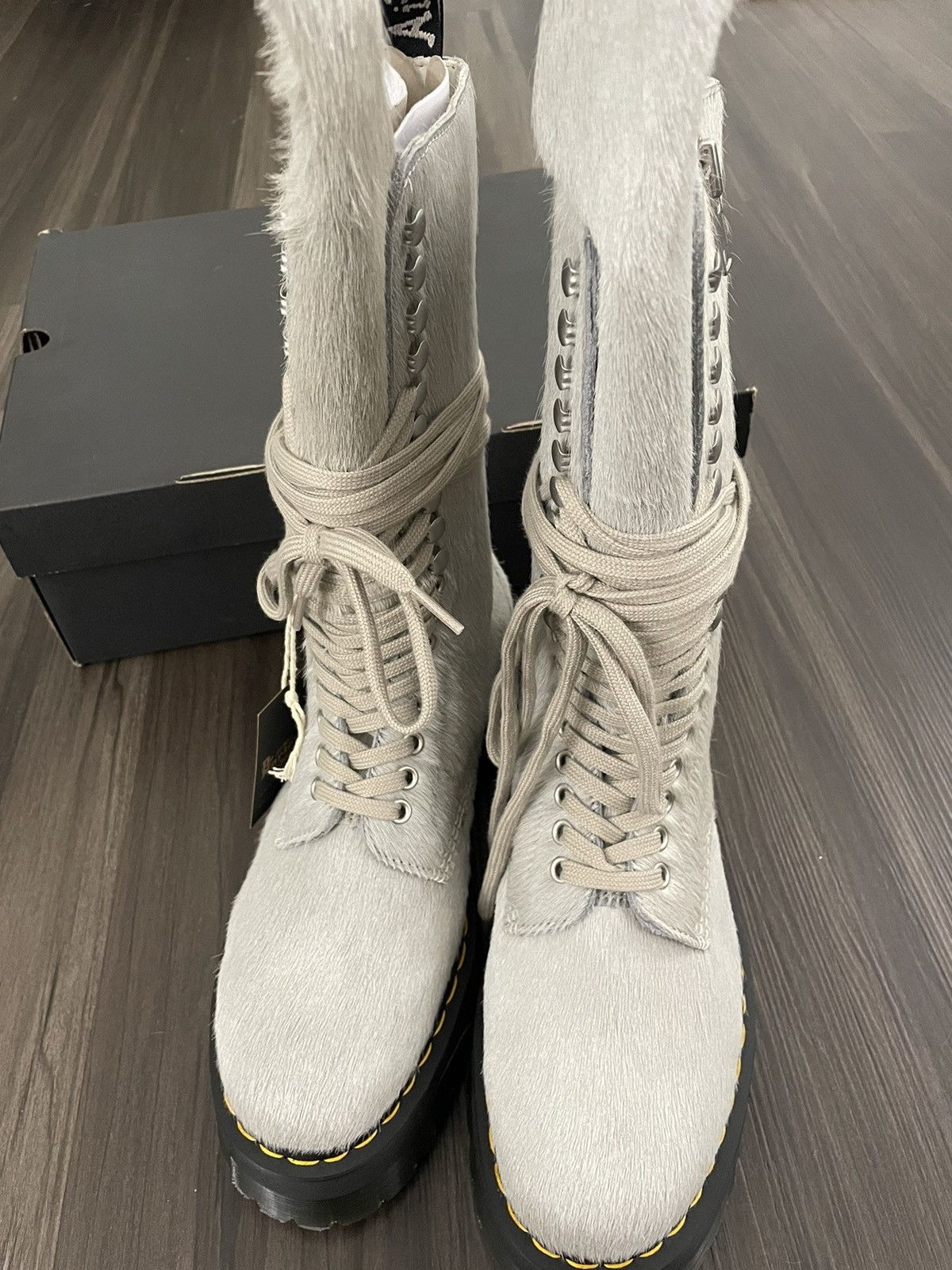 Dr. Martens × Rick Owens Pony Hair Boots Size US 11 / EU 44 - 7 Thumbnail