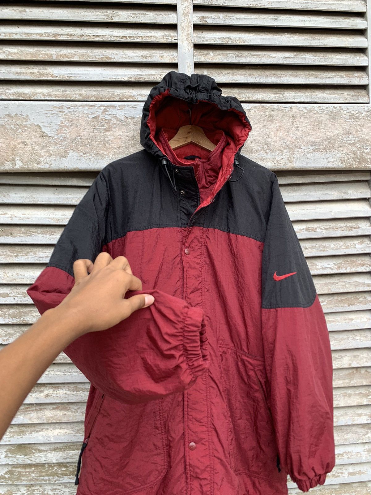Nike **rare size**Vintage Nike Oversized Hooded Jacket Size US XXL / EU 58 / 5 - 7 Thumbnail