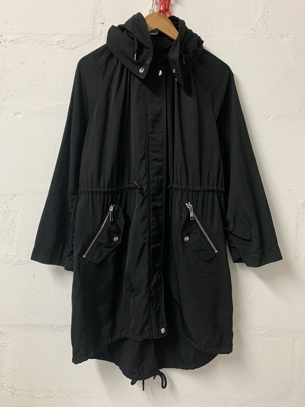 image of Zara Basic Long Jacket in Black, Men's (Size XL)