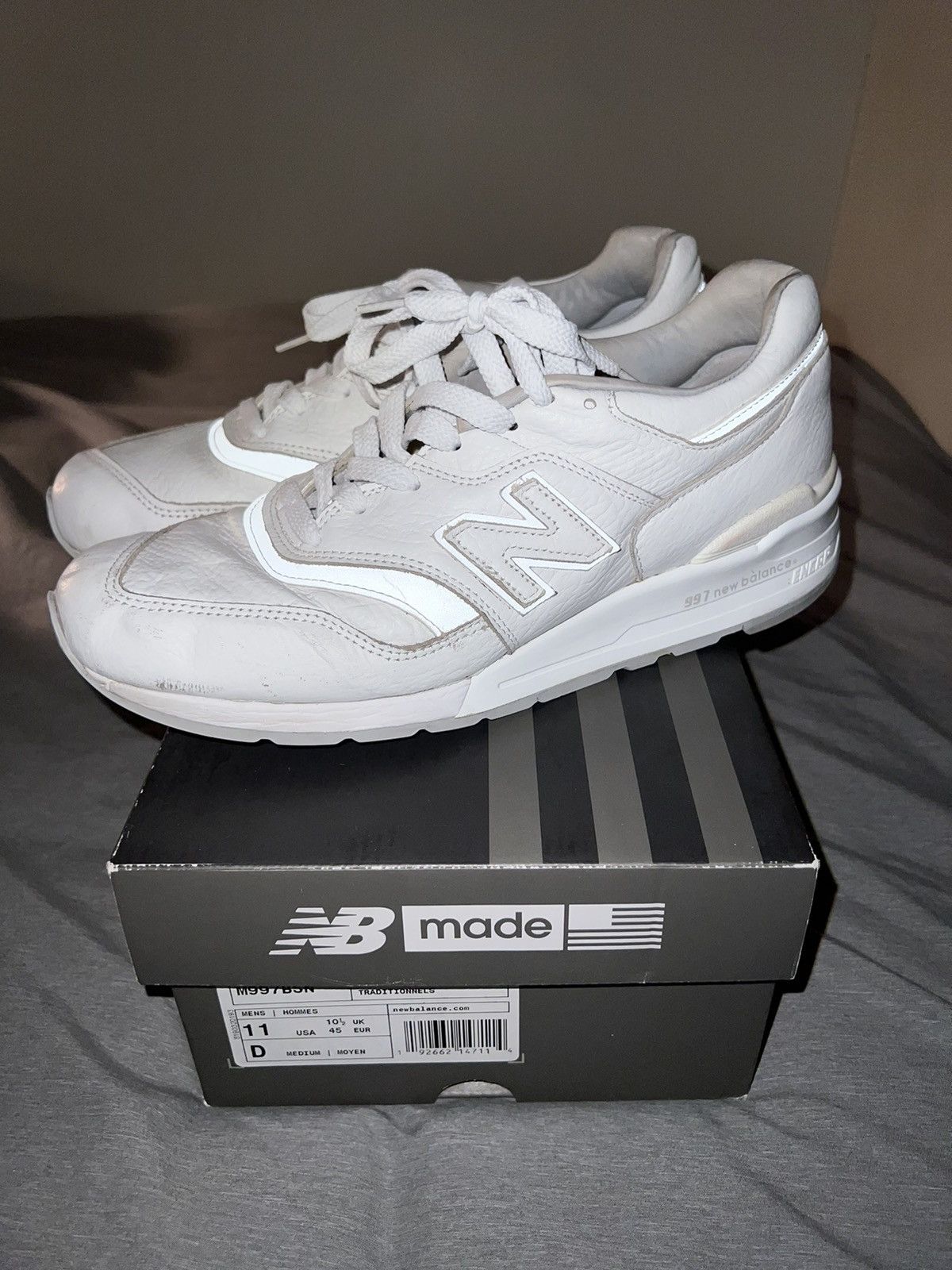 New Balance New Balance 997 Bison Leather White Size US 11 / EU 44 - 10 Thumbnail