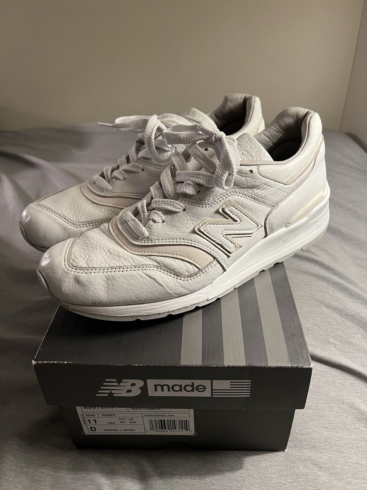 New Balance New Balance 997 Bison Leather White Size US 11 / EU 44 - 2 Thumbnail