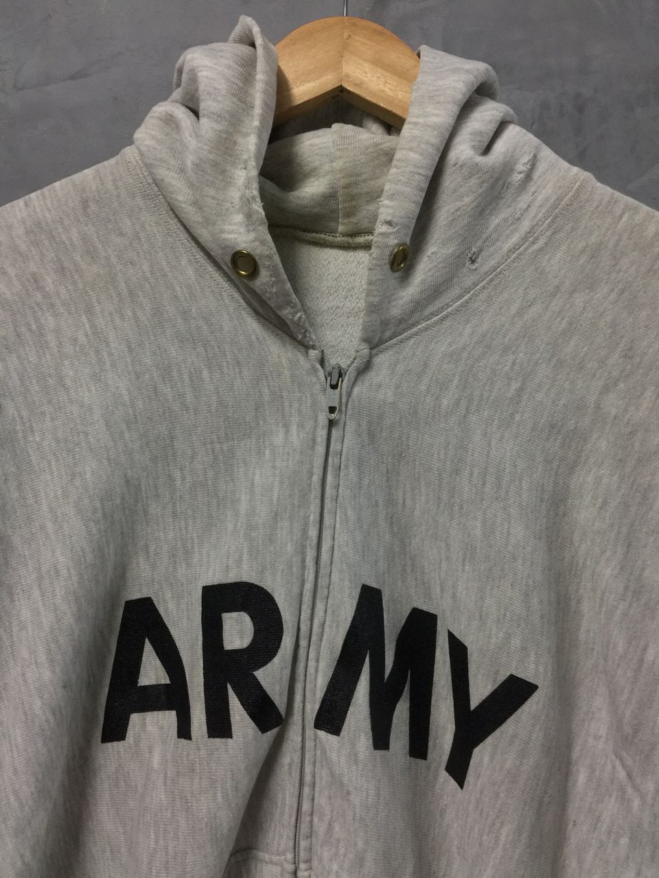 Vintage Vintage ARMY Spellout Hoodie Size US L / EU 52-54 / 3 - 3 Thumbnail