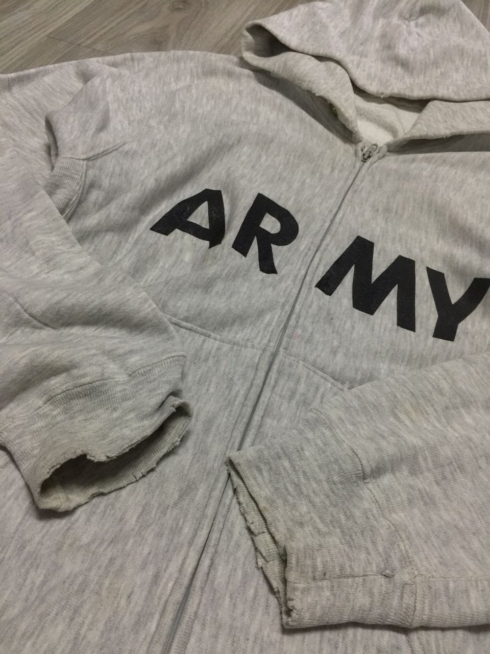 Vintage Vintage ARMY Spellout Hoodie Size US L / EU 52-54 / 3 - 6 Thumbnail