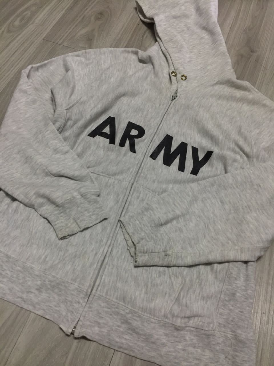 Vintage Vintage ARMY Spellout Hoodie Size US L / EU 52-54 / 3 - 9 Thumbnail