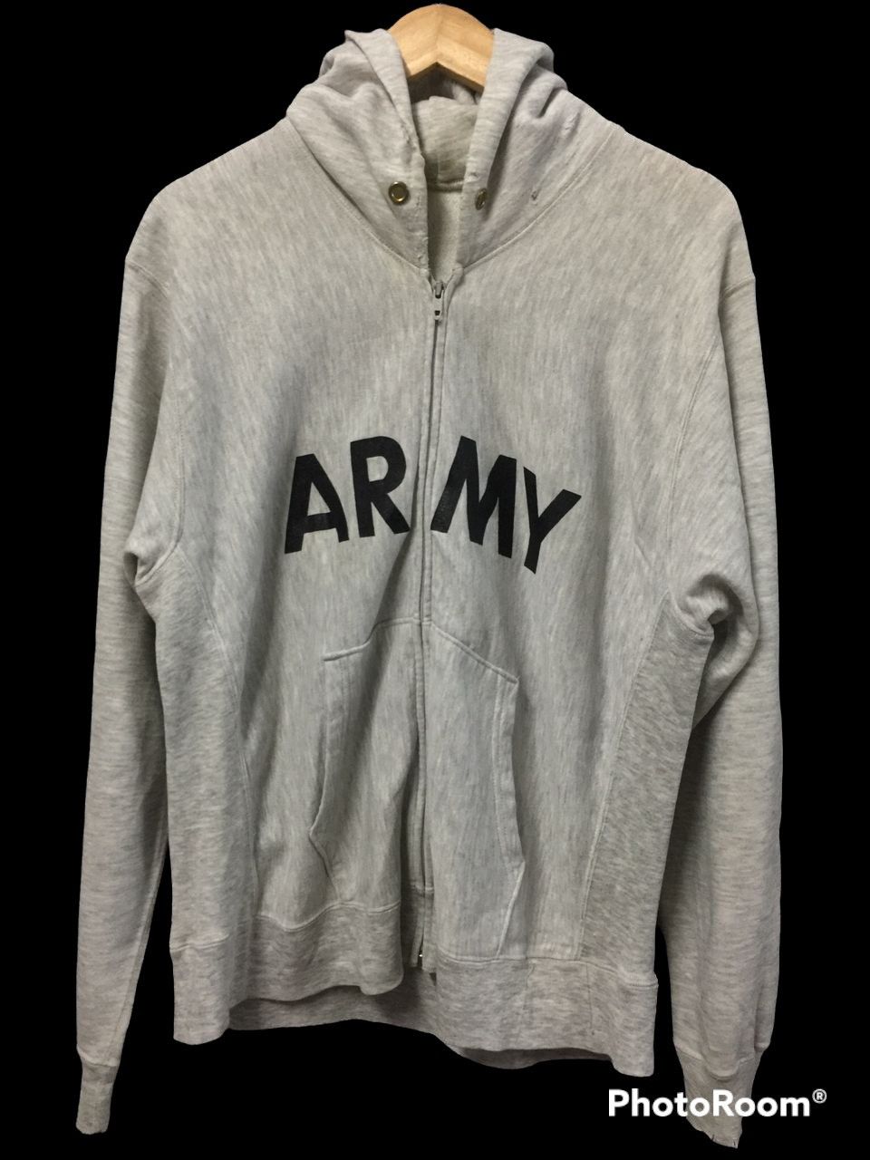 Vintage Vintage ARMY Spellout Hoodie Size US L / EU 52-54 / 3 - 1 Thumbnail