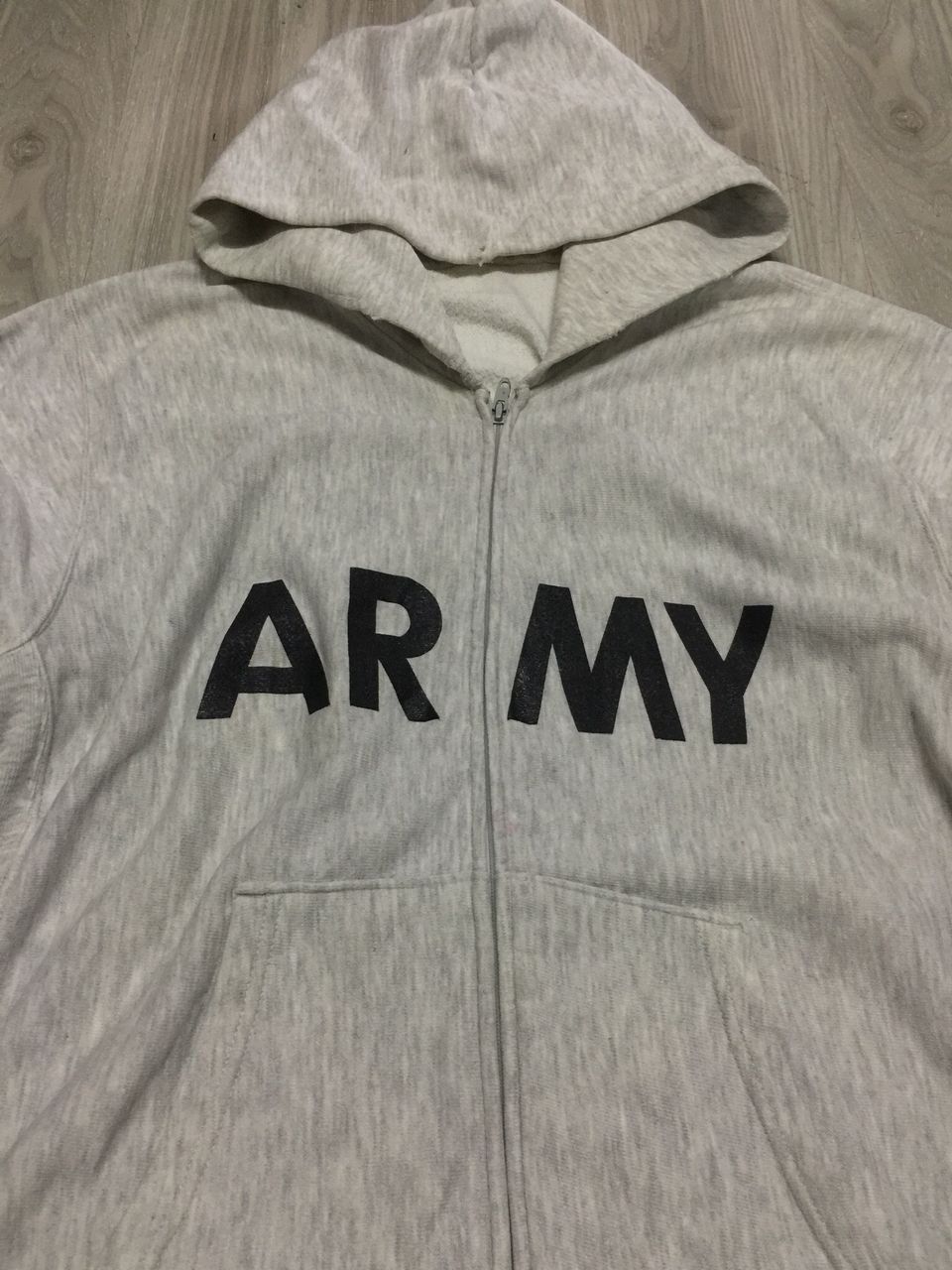 Vintage Vintage ARMY Spellout Hoodie Size US L / EU 52-54 / 3 - 7 Thumbnail
