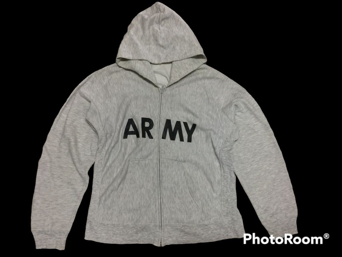Vintage Vintage ARMY Spellout Hoodie Size US L / EU 52-54 / 3 - 2 Thumbnail