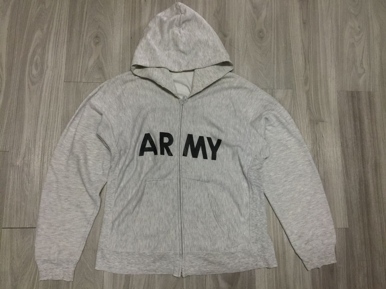 Vintage Vintage ARMY Spellout Hoodie Size US L / EU 52-54 / 3 - 5 Thumbnail