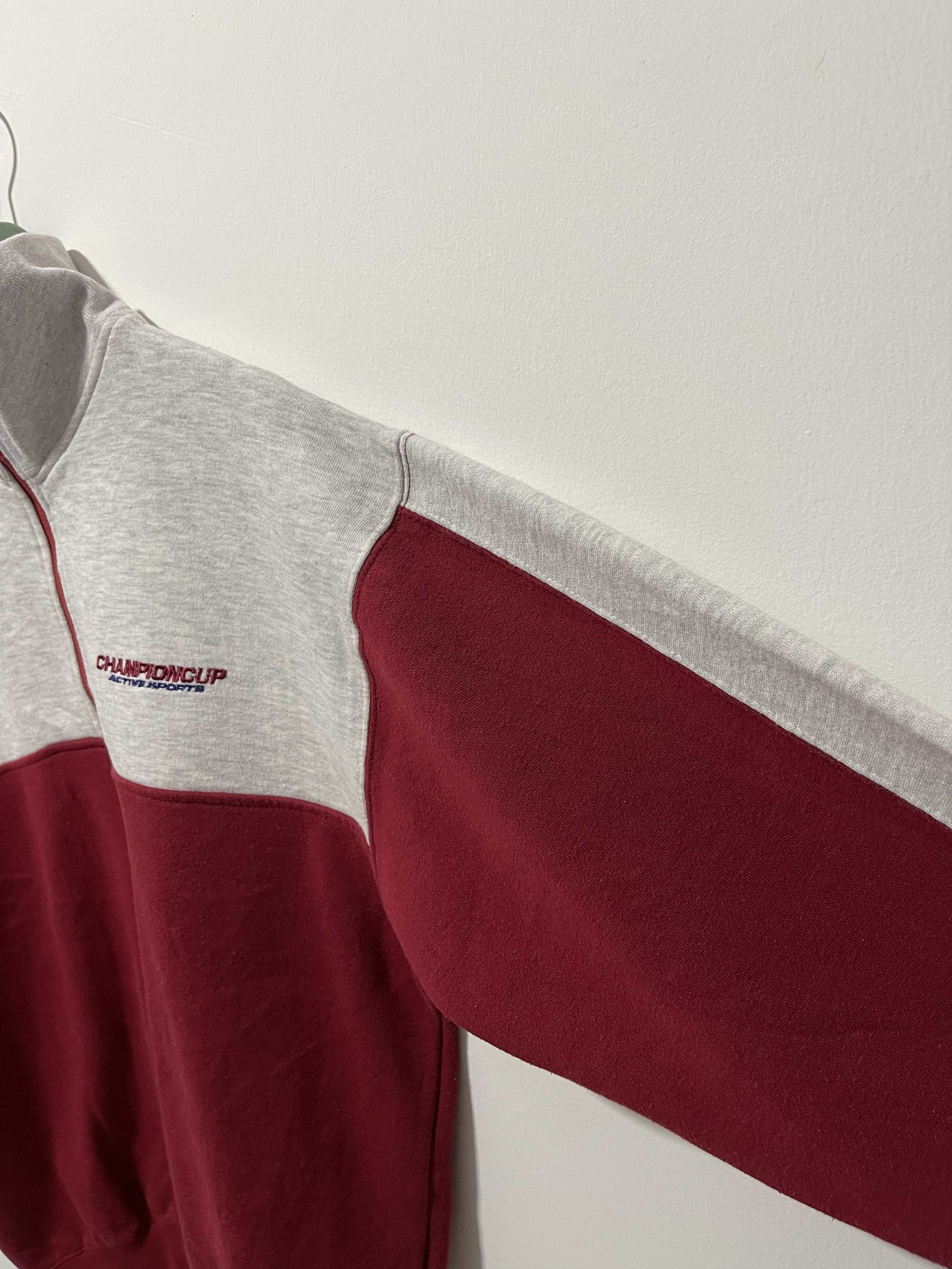 Champion Vintage Championcup Mockneck Colourblok Half Zip Sweatshirt Size US M / EU 48-50 / 2 - 8 Thumbnail