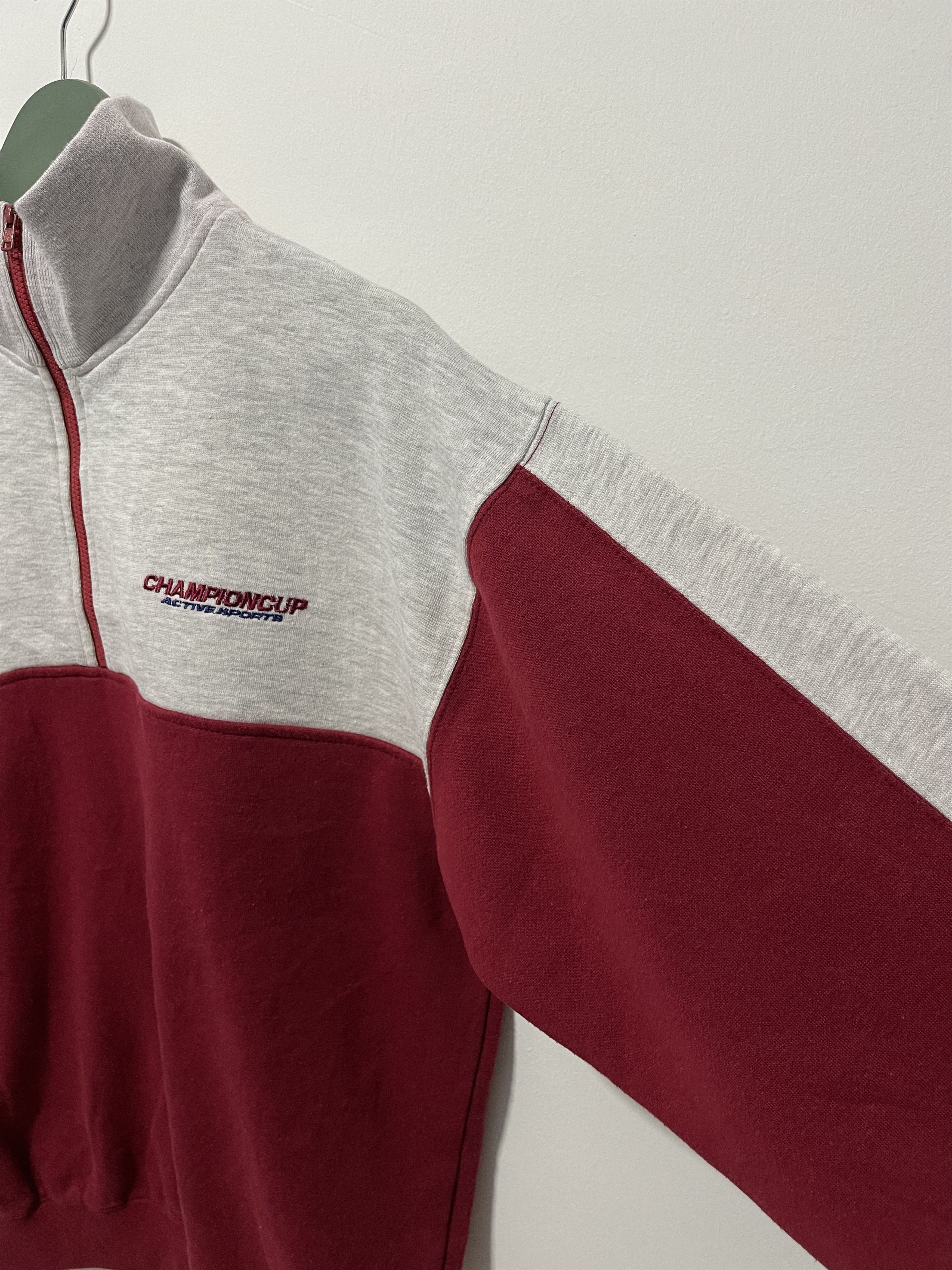 Champion Vintage Championcup Mockneck Colourblok Half Zip Sweatshirt Size US M / EU 48-50 / 2 - 6 Thumbnail
