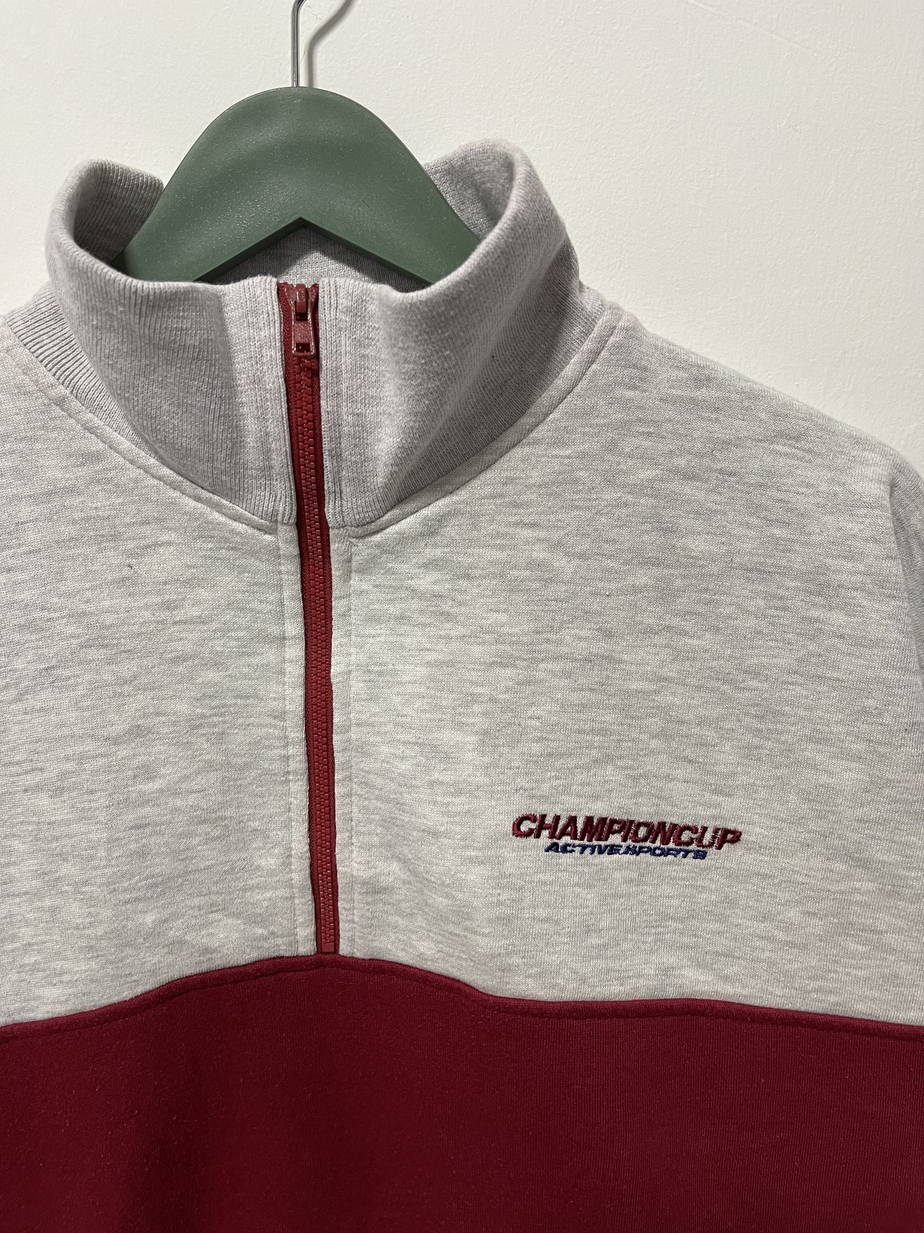 Champion Vintage Championcup Mockneck Colourblok Half Zip Sweatshirt Size US M / EU 48-50 / 2 - 3 Thumbnail