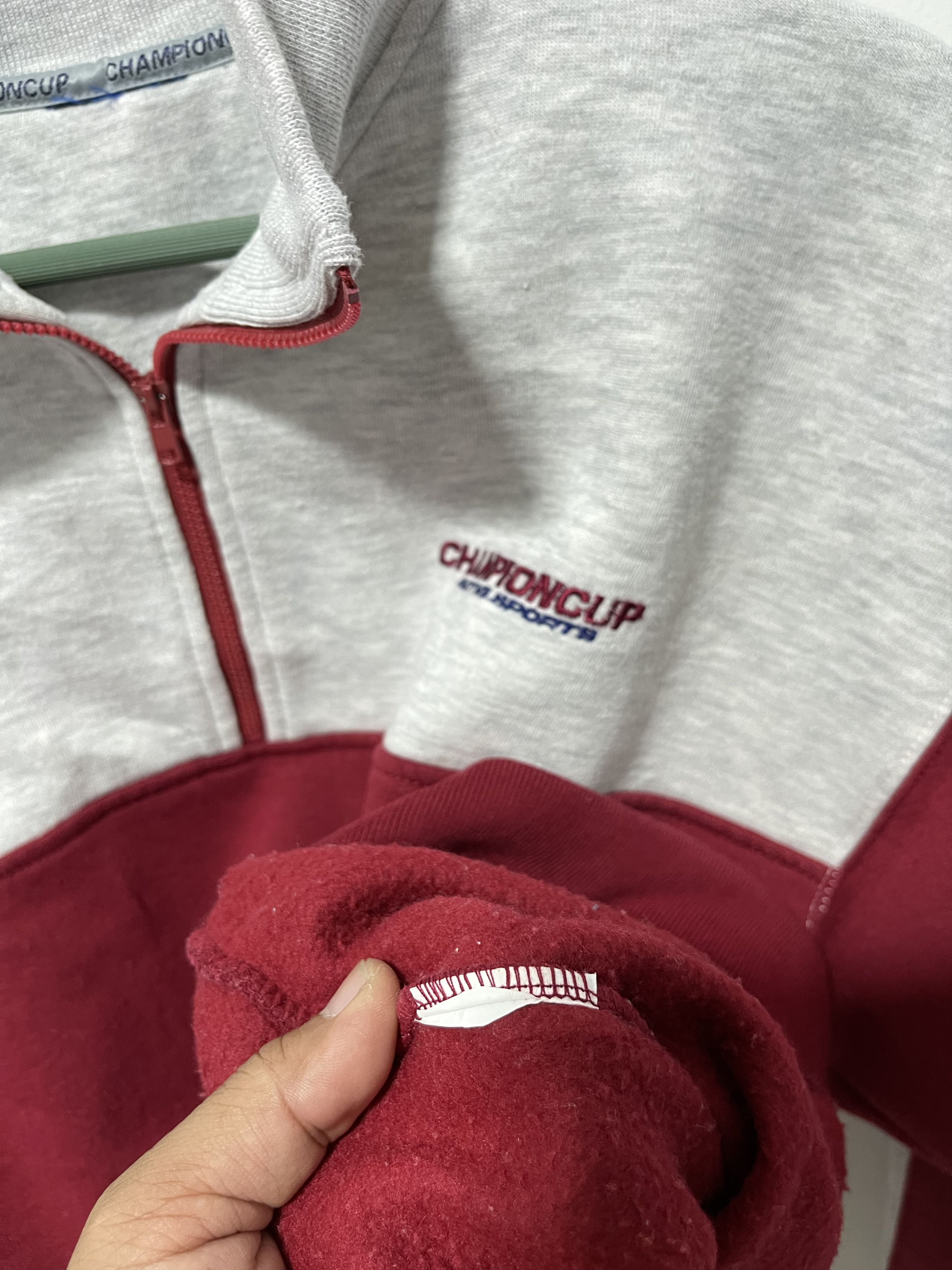Champion Vintage Championcup Mockneck Colourblok Half Zip Sweatshirt Size US M / EU 48-50 / 2 - 10 Thumbnail